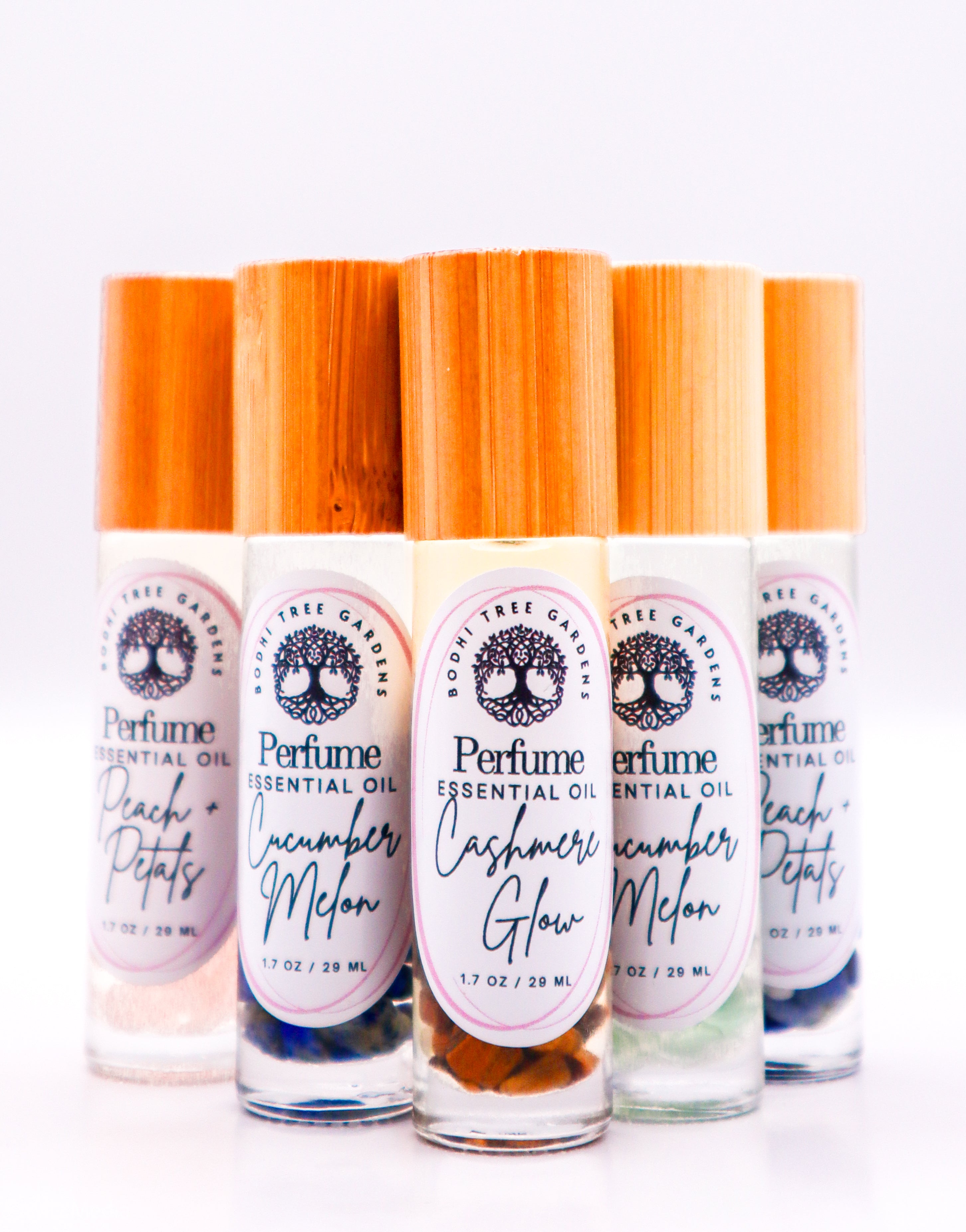 CRYSTAL INFUSED ESSENTIAL OIL PERFUME- ROLL ONS