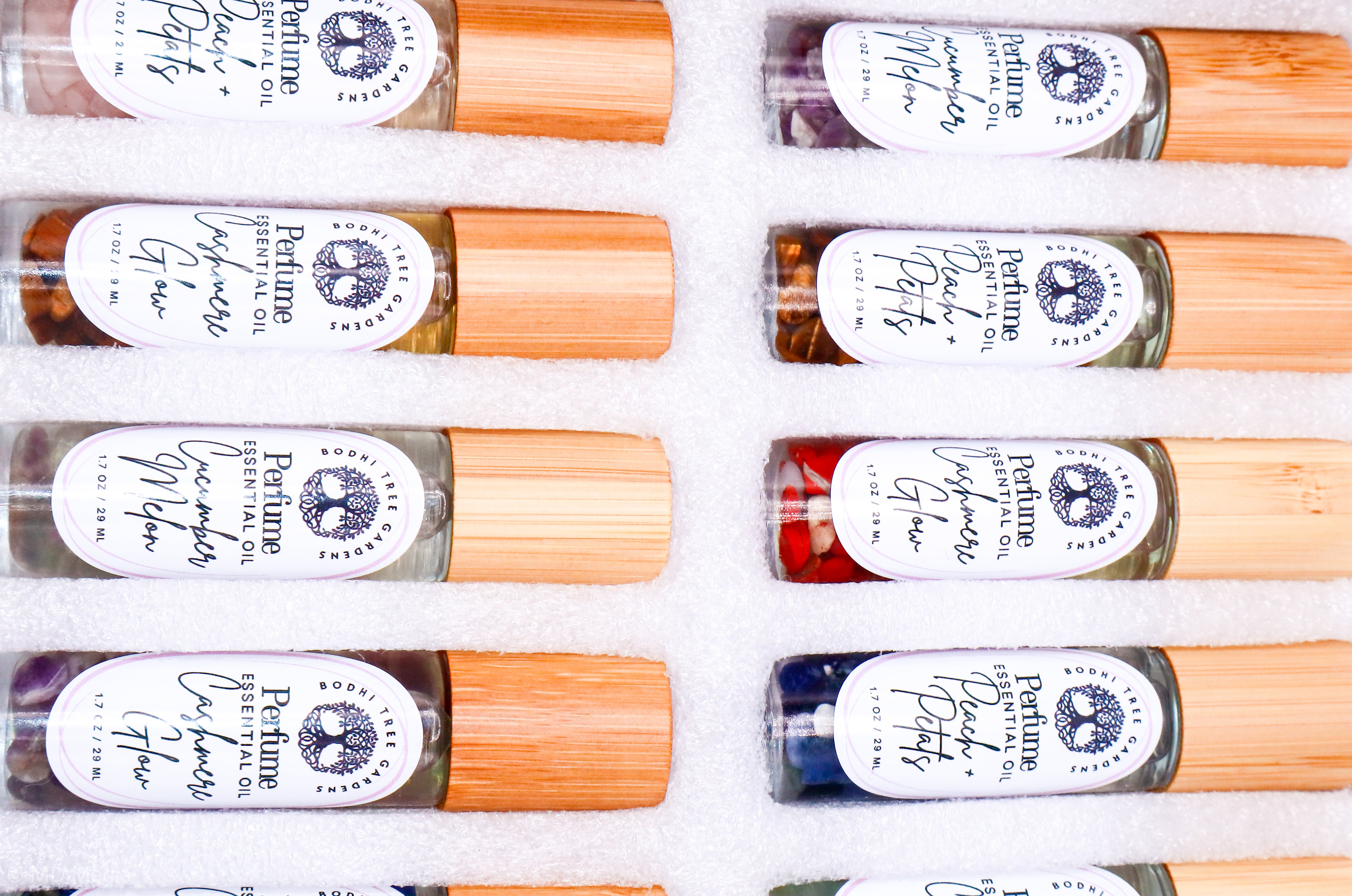 CRYSTAL INFUSED ESSENTIAL OIL PERFUME- ROLL ONS