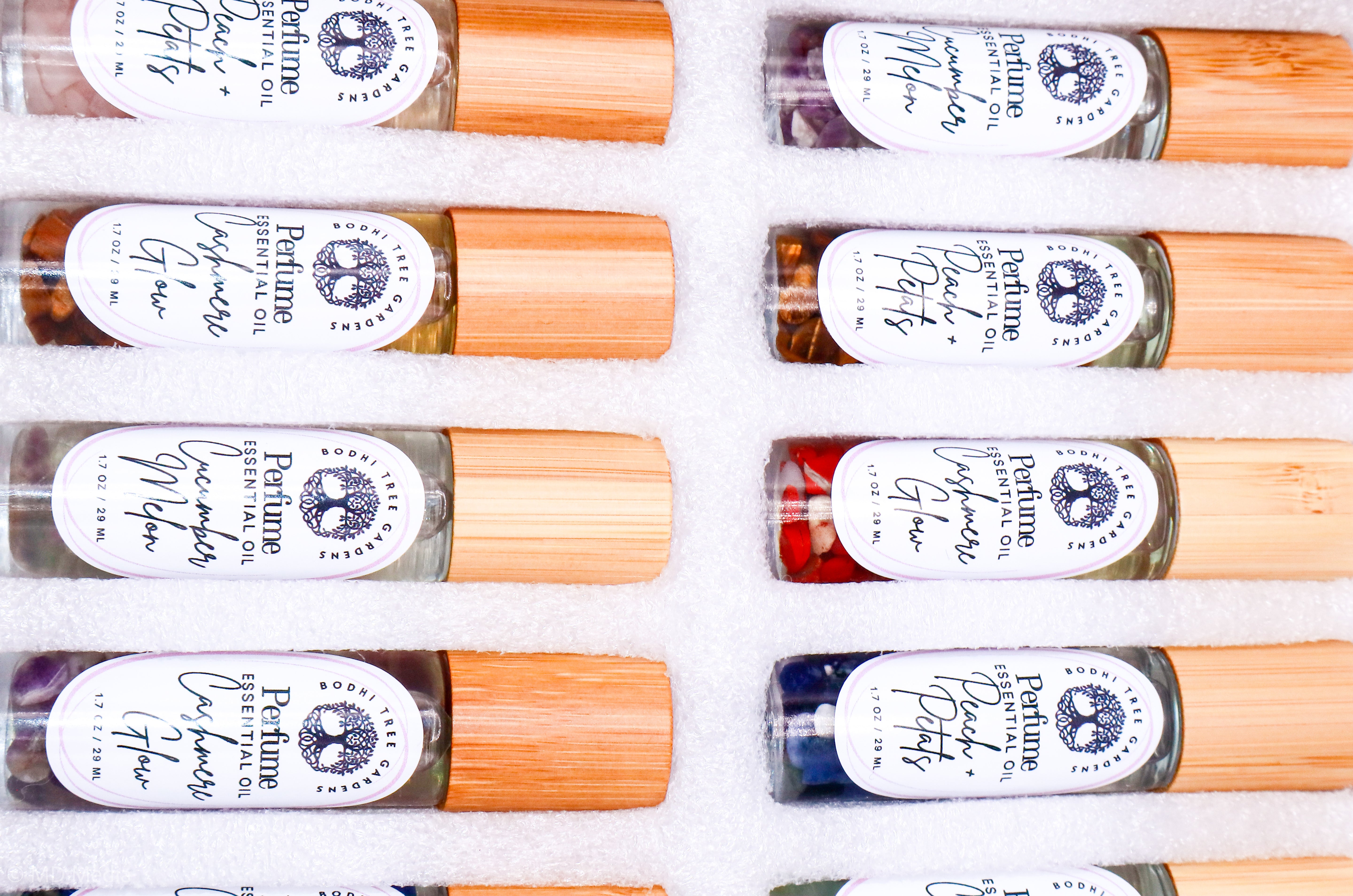 CRYSTAL INFUSED ESSENTIAL OIL PERFUME- ROLL ONS