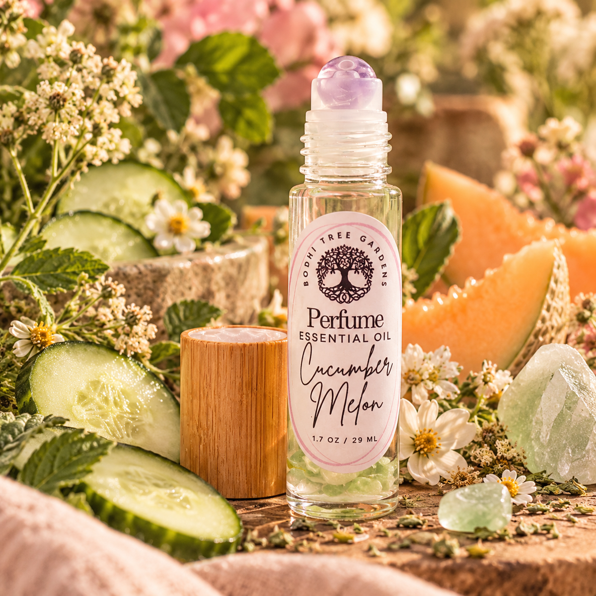 CRYSTAL INFUSED ESSENTIAL OIL PERFUME- ROLL ONS