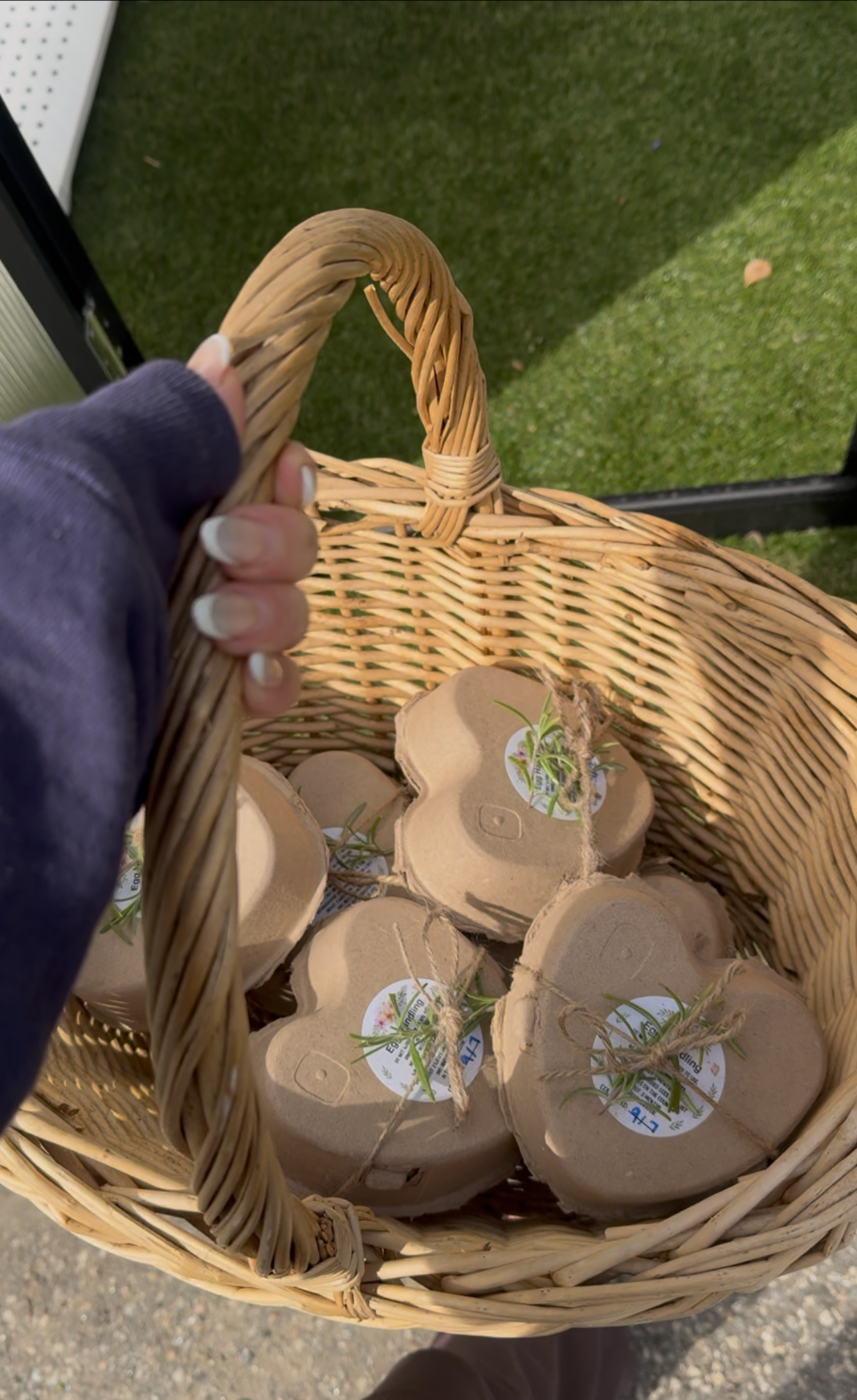 Herb Heart Trio – 3 Farm-Fresh Eggs with Fresh Herb