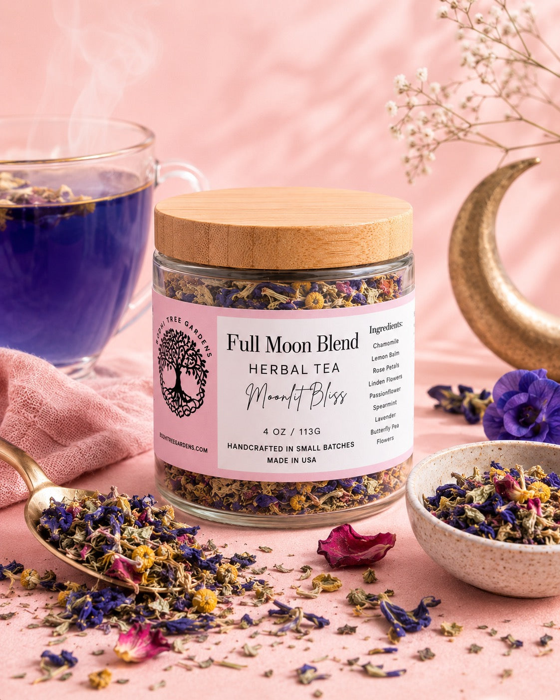 Full Moon, Moonlit Bliss Herbal Tea Blend