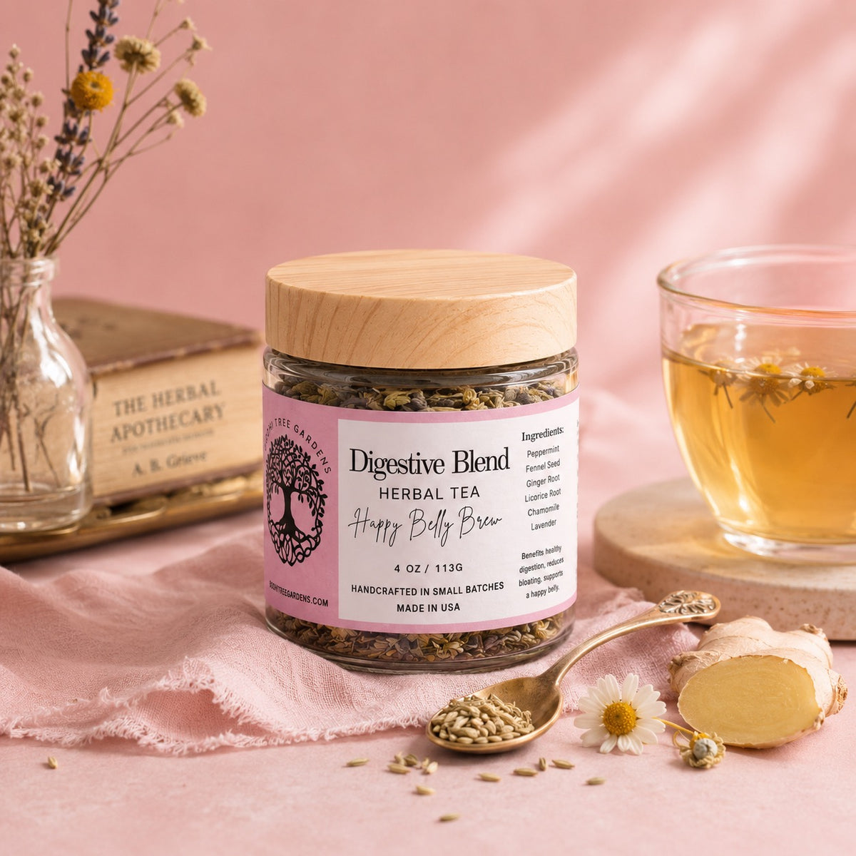 Digestive Blend, Happy Belly Brew Herbal Tea