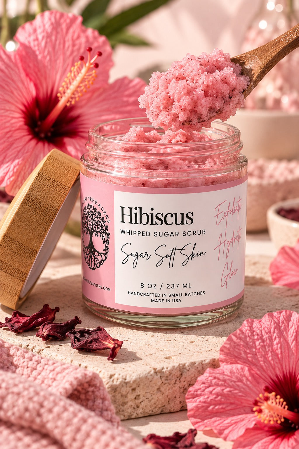 Hibiscus Whipped Sugar Scrub